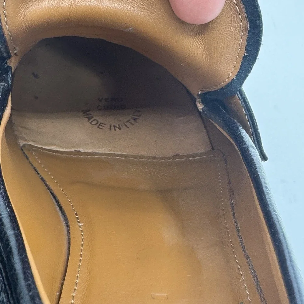 Marni O-Ring Penny Loafers Platform Black Shiny Leather Sz EU Sz 39.5 Italy